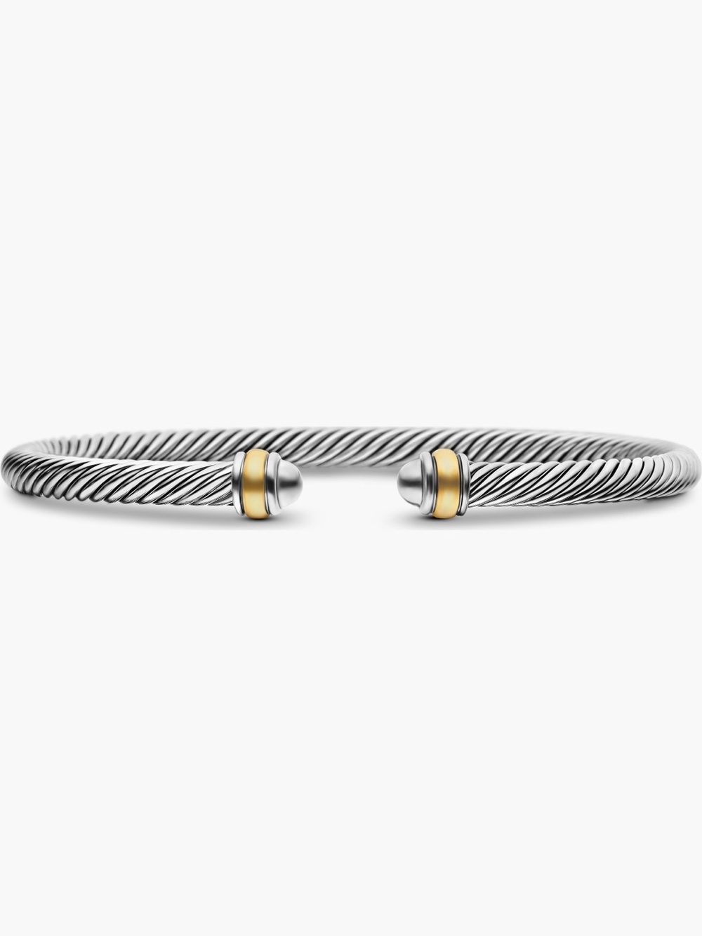 David yurman Two-Tone Silver and Gold Cable Cuff Bracelet
